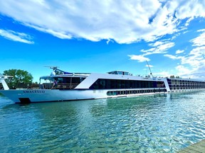 The AmaCello river boat carries 140 passengers in luxury along the Saone River.