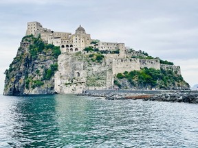 Castle Aragonese dominates the little island connected by a causeway to Ischia Ponte.