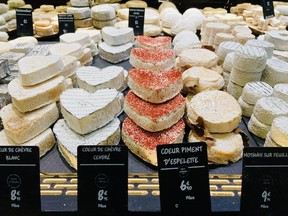 Cheeses at Les Halles de Lyon.
