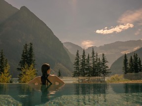 The view from BASIN Glacial Waters’ vitality pool is incredible.