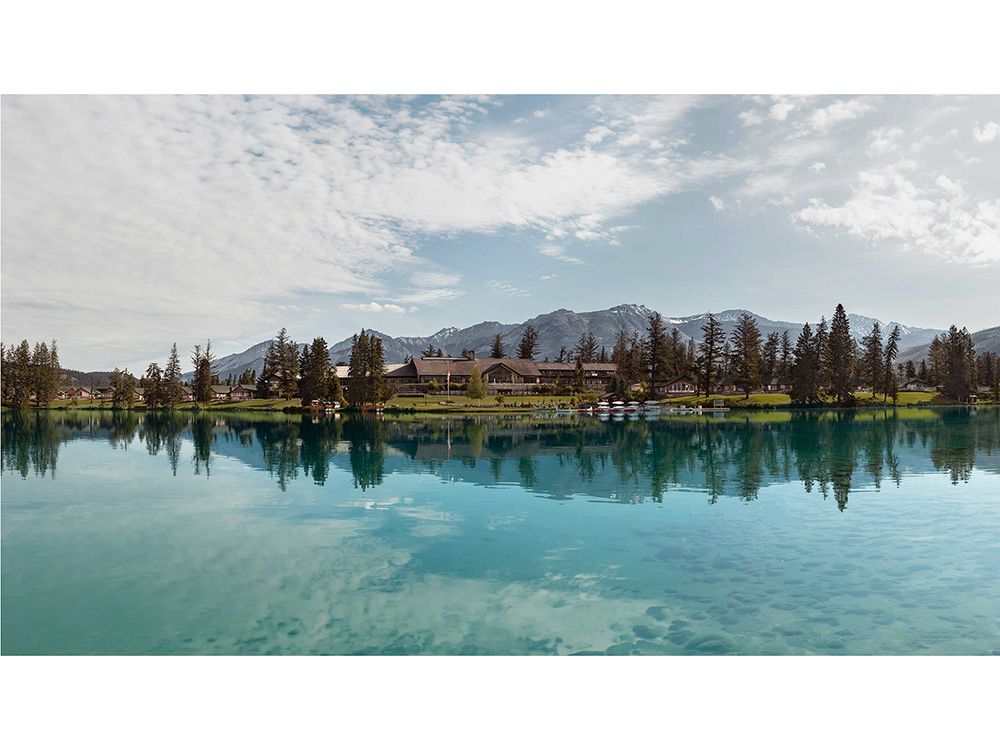 water, trees, mountain, sky, resort