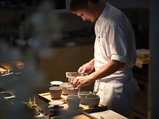 Executive chef Johnnie Crowe at Restaurant St. Barts in London, which has both Michelin and Green stars.