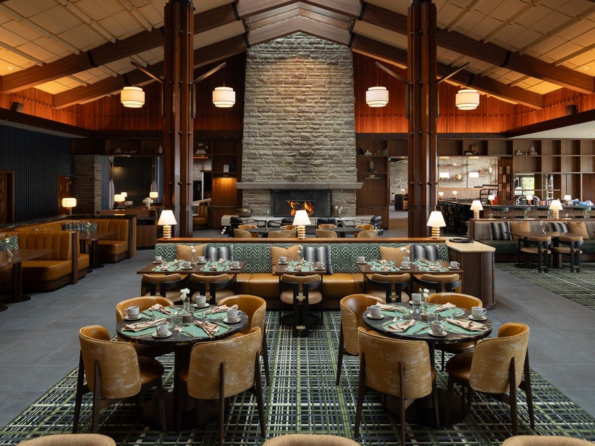 Elderwood restaurant inside Fairmont Jasper Park Lodge
