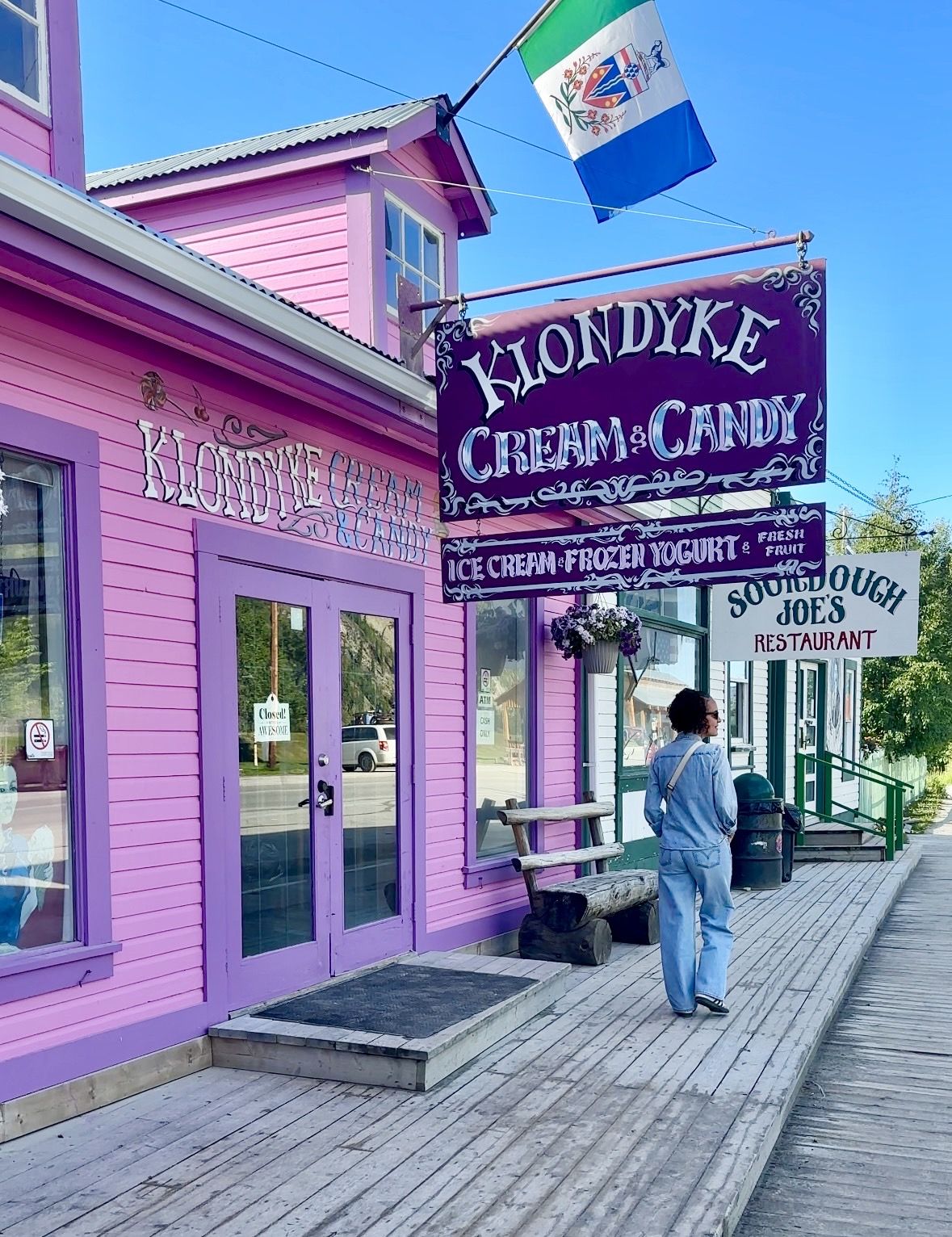 A colourful creamery serves treats in Dawson City.