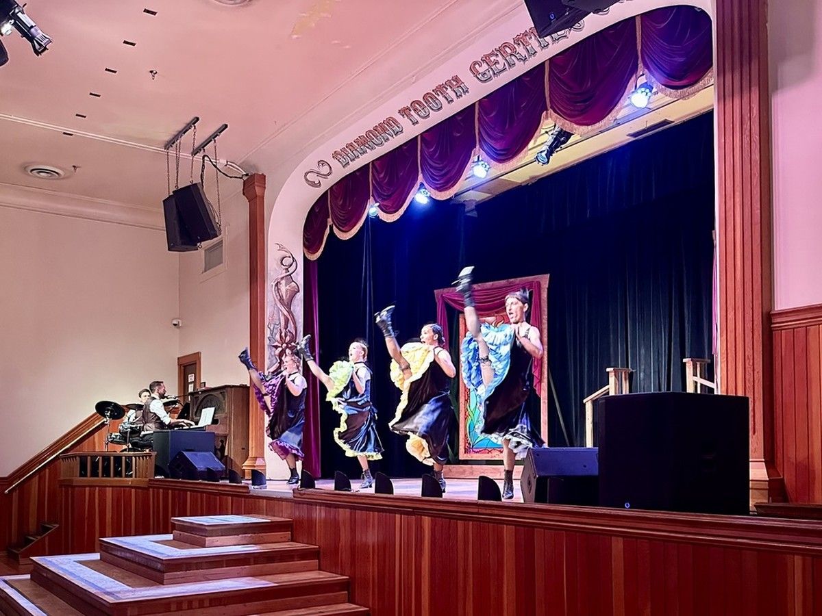 At Diamond Tooth Gertie's for its famous high-kicking can-can show.