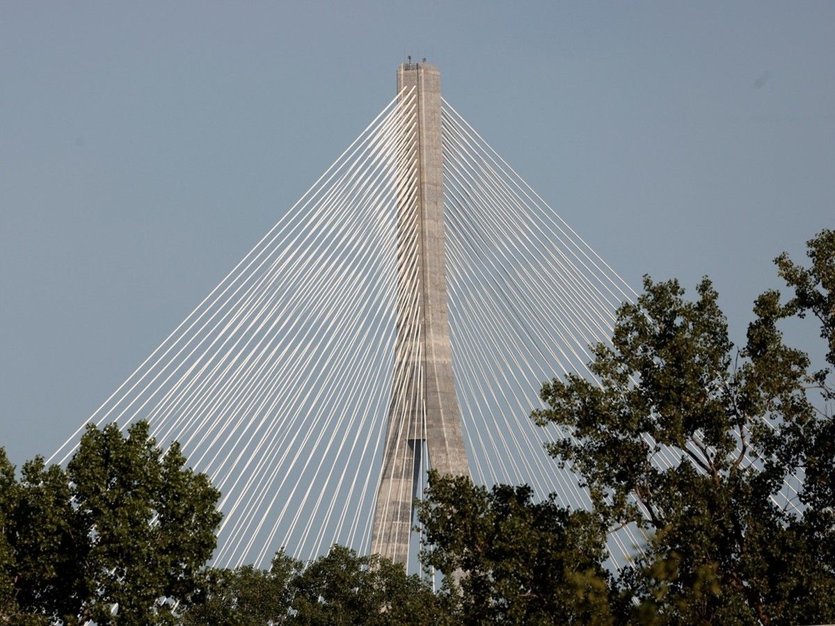 The Gordie Howe International Bridge in Windsor, Ontario.