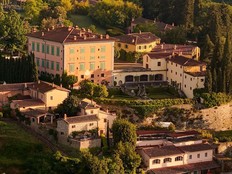 Il Borro’s Dimora Storica villa with the Osteria in the foreground.