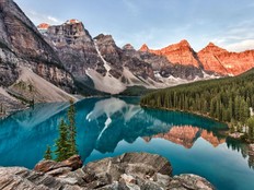 Home to glacier-fed Moraine Lake, pictured here, Banff National Park is widely considered the most beautiful place in Canada.