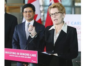 Premier Kathleen Wynne announces an $8.7-million investment in geriatric care at the Queensway Carleton Hospital on Monday.