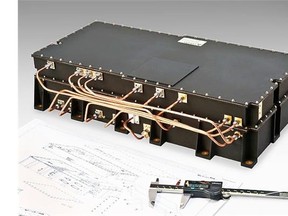 The MEOSAR satellite payload repeater being developed for possible service aboard a U.S. air force GPS satellite.
