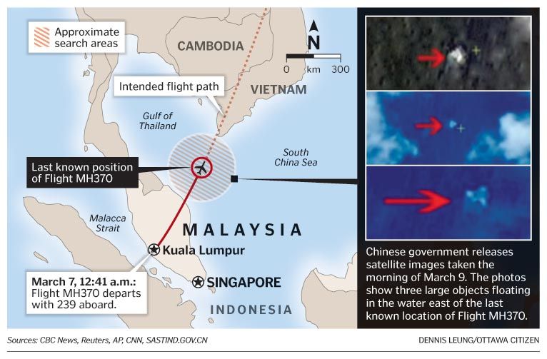 Graphic Malaysia Airlines Flight MH370 update Ottawa Citizen