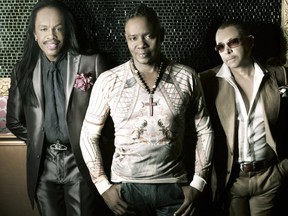 Verdine White, Philip Bailey and Ralph Johnson of Earth, Wind & Fire.