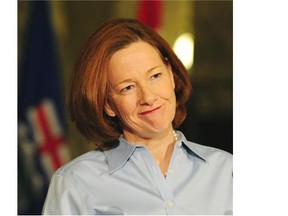 EDMONTON, ALTA: /March/ 19, 2014 --   Premier Alison Redford announces her resignation in the main rotunda of the Alberta Legislature in Edmonton , March 19, 2014.  (Photo by Bruce Edwards/Edmonton Journal)