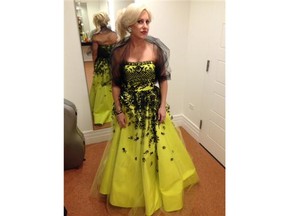 Amanda Forsyth poses in her new Oscar de la Renta gown.