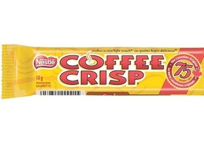 The first Coffee Crisp hit store shelves in 1939, proving the chocolate-wafer candy bar has staying power as Canada’s “nice, light snack.”