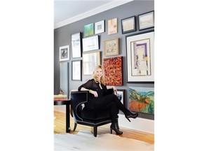 Interior designer Tanya Collins created a salon wall in her own home for an instant focal point.