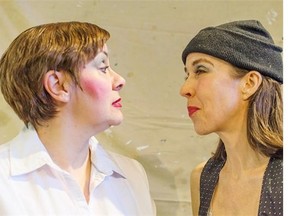 Left to right: Mary Ellis and Kristina Watt in The Dumb Waiter.