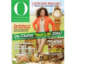 Oprah Winfrey is sporty and chic in Lisette-L pants on the March 2014 cover of O, The Oprah Magazine.