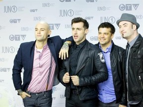 Hedley  arrives on the red carpet at Scotiabank Place in Ottawa for the 2012 Juno Awards April 1 , 2012