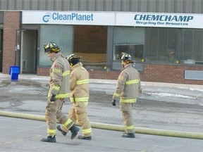 Ottawa fire responded to a three-alarm-industrial-fire at Chemchamp a chemical recycling company at 1230 Old Innes Rd. The fire in the loading dock area was brought under control and no injuries reported.