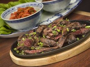 While traditional Bo Ssam is usually made with pork, the beef version at Oz Kafe makes great Seoul food.
