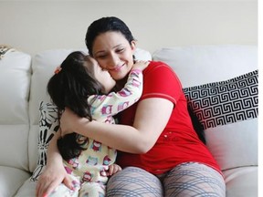 Saly Rasheed and her daughter Lamees have been waiting 18 months for Immigration Canada to allow husband and father Mohammed Abdalmajid, who is currently in the West Bank, back into the country as a permanent resident.