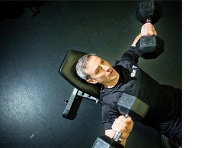 Dr. Yoni Freedhoff, medical director of the Bariatric Medical Institute works out in the gym at the institute Friday December 21, 2012.