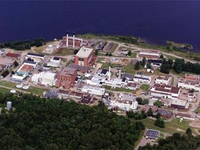 Aerial view of the Atomic Energy plant in Chalk River.