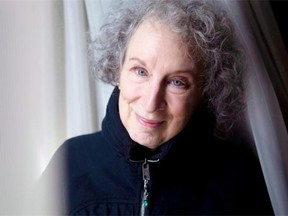 Canadian author Margaret Atwood is pictured in a Toronto hotel room on Tuesday March 6, 2012. After three days of science awards the Nobel spotlight turns to the art of writing Thursday when the Swedish Academy will announce the winner of the Nobel Prize in literature. THE CANADIAN PRESS/Chris Young.