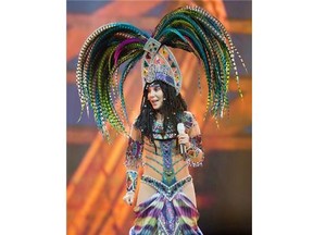 Cher performs on stage at Canadian Tire Centre in Ottawa, April 26, 2014.