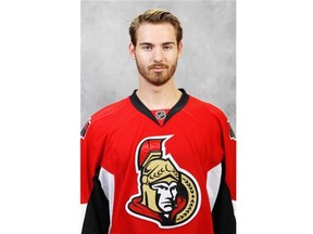 Chris Driedger of the Ottawa Senators poses for his official headshot for the 2013-2014 season on September 11, 2013 at Canadian Tire Centre in Ottawa, Ontario, Canada.