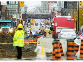 Construction in 2013 on Rideau Street.