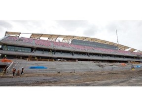 Construction continues at Lansdowne Park with a completion target of July 18 for TD Place.