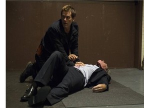 Kevin Bacon, left, and Connie Nielsen in The Following
