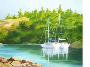 In the Lee of George Island by Jaynie Coulterman, one of the artists in A Brush with Art show and sale.