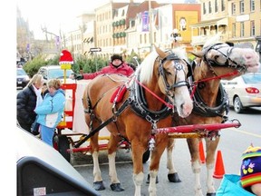 John Cundell's wagon ride with his team of Belgians, ByWard Market.