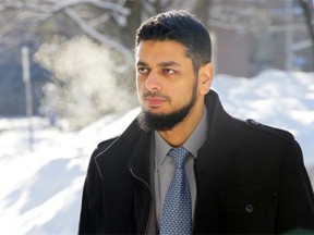 Khurram Syed Sher, a 31-year-old pathologist, is pleading not guilty to conspiring with the two others to facilitate a terrorist activity.