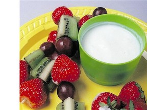 Fruit in combination with low-fat yogurt is always a healthy and fortifying snacking choice.