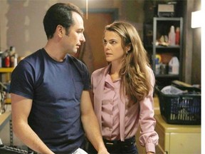 Matthew Rhys, left, and Keri Russell in The Americans, one of TV’s finest dramas.