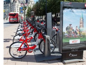 The National Capital Commission owns Bixi bikes and stations in Ottawa, which are operated by Montreal company Public Bike System Co., widely known as Bixi. Bixi but has filed for bankruptcy protection, and the NCC, already working to sell its network, won’t say whether the bikes will be back out by April 15 as planned.