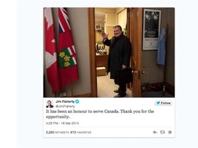 Jim Flaherty' as he has been remembered on Twitter.