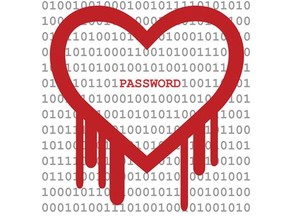 Illustration of the Heartbleed bug that affected internet technology and security around the world.