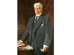 All the official portraits of Canadian Prime Ministers that hang in the foyer of the House Of Commons and along the adjoining hallway. Sir Robert Borden. Photo by WAYNE CUDDINGTON, THE OTTAWA CITIZEN
