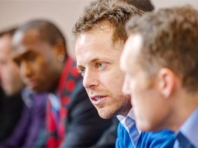 Ottawa Fury FC head coach Marc Dos Santos, second from right.