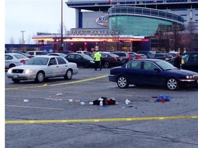 Paramedics, police and firefighters responded to a call Monday afternoon for a man on fire in the parking lot of the Rideau Carleton Raceway. The man, believed to be in his 40s, was in critical condition late Monday with burns to 90 per cent of his body.