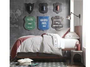 A young boy’s love of cars works well to decorate his bedroom and looks chic and contemporary.