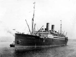 This is an undated file photo of the "Empress of Ireland". In May 29, 1914 The Canadian Pacific steamship, the Empress of Ireland, collided with a Norwegian freighter near Quebec, sinking in 14 minutes and killing 1,012 people