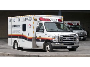 OTTAWA ONT., APRIL 1, 2013--STOCK PIX FOR FILES--Ambulance, Paramedic, Ottawa Paramedic Service (Patt McGrath/Ottawa Citizen) CITY standalone  ASSIGNMENT #112495 SAXO--NOT ENTERED VIDEO--NO