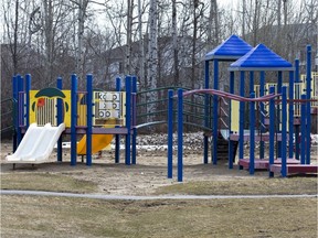 Marcel Lalande Park, Orleans has a newer-style playground that the board uses as an example of what it would like to build in the future. OTTAWA, ONT.,  APRIL 17, 2014--PLAYGROUND (Pat McGrath/OTTAWA CITIZEN) ASSIGNMENT #116771 CITY story by David Reevely SAXO--NOT ENTERED VIDEO--NO ORG XMIT: POS1404171236091880