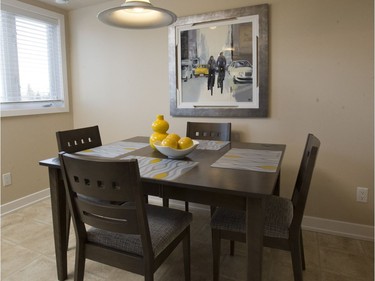 A generous eating area adds to the kitchen in the Crescendo.